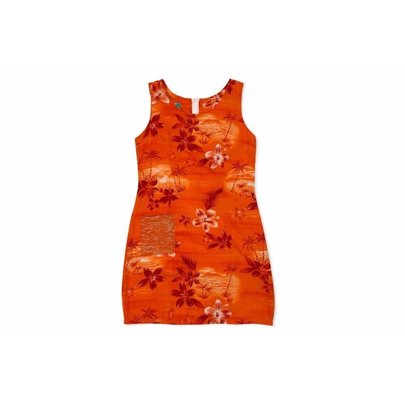 Vintage Hawaiian Rayon Tropical Floral Dress Made In Hawaii Medium - Picture 2 of 6